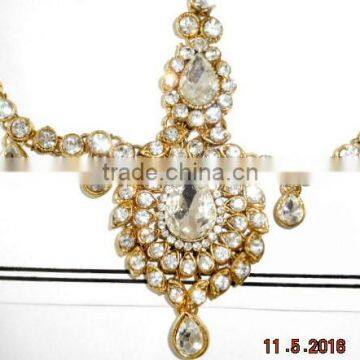 MATHAPATTI DAMINI TIKA BINDI GOLD TONE CRYSTAL Hair Accessory photo-2
