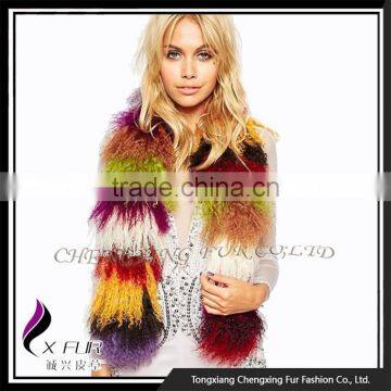 CX-S-30 Fashion Luxury Genuine Whole Real Mongolian Lamb Fur Shawl