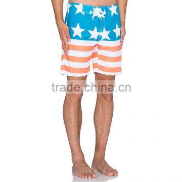 Custom Mens Striped 100% Polyester Beach Shorts Vintage Beach Volleyball Shorts photo-3