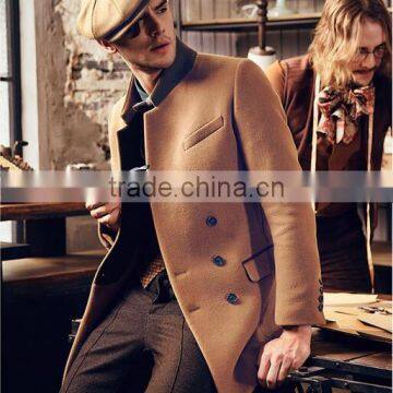 Winter Long Slim Fit Wool Blend Men Winter Coat photo-4