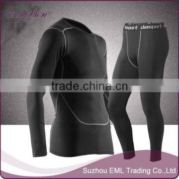 New Products Sports Suit With Long Sleeves Thin Fitness Compression Men Sportswear Sets photo-5