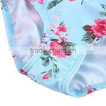 Little Girls Bikini Print Fabric Swimwear 2 Piece Suit Floral Bathing Suits photo-4