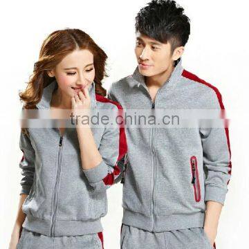 2014 Custom Europe Style Contrast Sleeve Mens Fleece Jacket For Promotional /Advertising