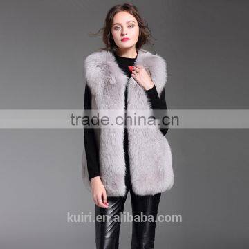Women Womens Winter Vest Genuine Leather Fox Fur Vests Woman Fur Coat Jacket photo-4