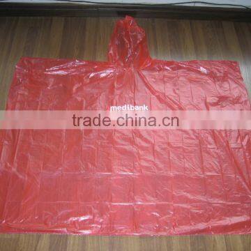 fashional clear disposable plastic poncho