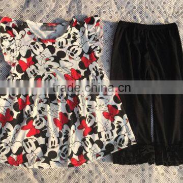 Ruffle Little Girl Boutique Remake Clothing Sets 2016 Wholesale Kids Clothes Summer Spring Red Stripes Girls Remake Outfits photo-6