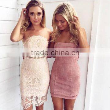 Runwaylover 044 Ladies 2017 Sexy Strapless Mini Bodycon Bandage Dress