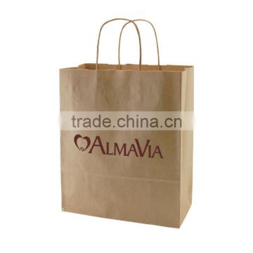 USA Made Natural Kraft Shopping Bag - dimensions are 10" x 7" x 12.5" and comes with your logo.