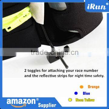 Hydration Running Belt With 2 BPA Water Bottles - Sports Water Belt Pockets Fits Most Smartphones - Accept Custom Logo & Color