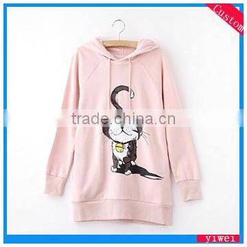 Pink Women Long Sleeve Hoodies Wholesale
