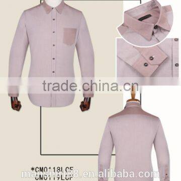 new chambray long sleeve fashion cotton men shirts