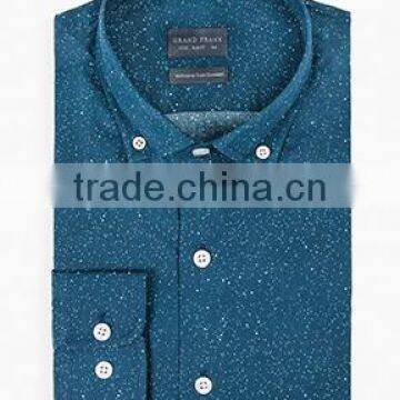 Latest design for men blue prints mens dress shirts