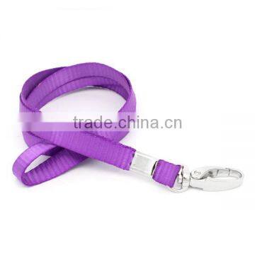 Custom LOGO Silver Tone Purple Polyester ID Card Badge Holders photo-3