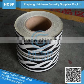 Black/yellow custom size hazard warning reflective marking tape