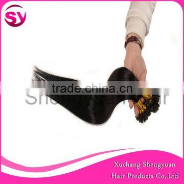 2015 Hot Selling Unprocessed Virgin Pre-bonded I-tip Hair Extension, Natural Black Straight Brazilian Remy Hair photo-2