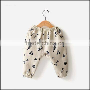 OEM custom printing organic cotton baby pants