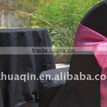 hotel party tablecloth and polyester table linens black banquet chair cover
