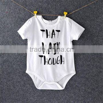 DACE Letter Printing Thin Section Wholesale Summer Wear Baby Romper