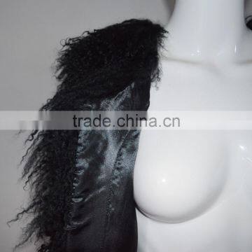 SJ036-01 2017 New Fashion Hipe Length Real Fur Vest for Girl or Women photo-4