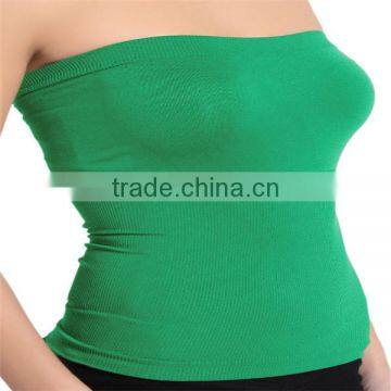 BASIC Layering Stretch PLAIN Strapless TUBE TOP Seamless Sleeveless Tee-9 photo-5