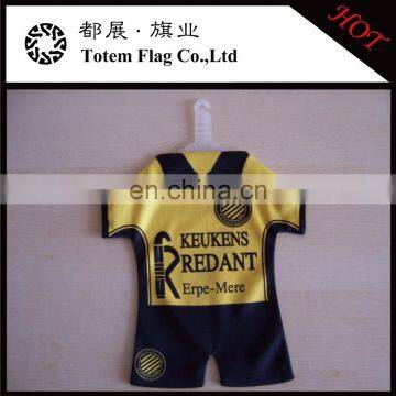 Custom sublimated decoration soccer mini jersey for car hanging