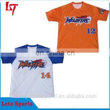 OEM sublimation baseball jersey tee