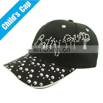 Beety Boop cartoon black colour baseball sport cap for children 100%cotton twill fabric free shipping