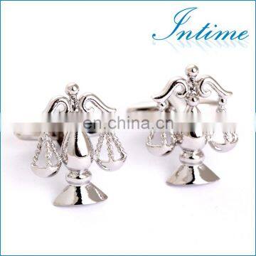 Delicate Libra Silver Cufflinks Luxury Mens Cufflinks Brand