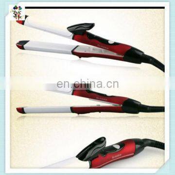 Hot Iron Curling Ceramic Wave Salon Hair Straightener And Curler Set HPC-0131