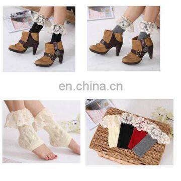 Lace Hollow Out Short Socks Boot Cuffs Boot Toppers