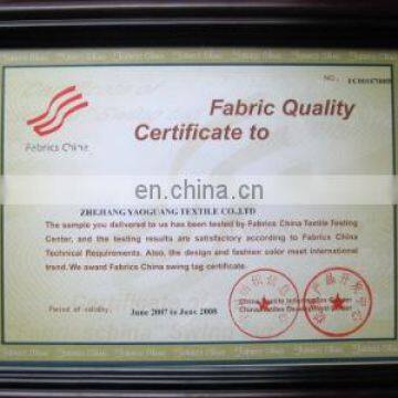 Fabric Quality Certificate