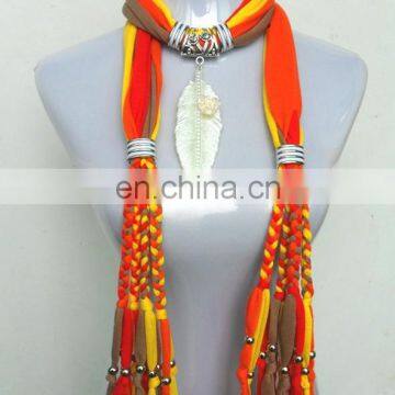 Cheap classic fashion leaf shape design jewelry scarves wholesale