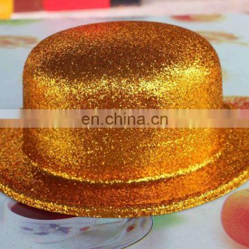 Gold glitter party hats