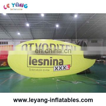 Advertising and attractive inflatable blimp model with printing with led light, airship