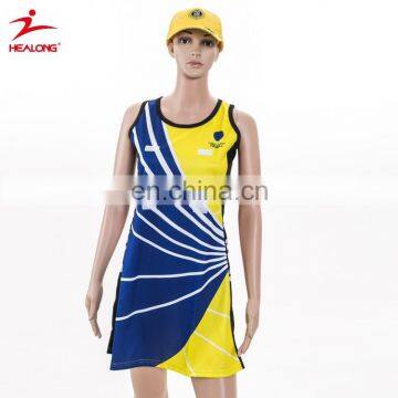 Guangdong Custom Sublimate Team Bodysuit Netball Dress