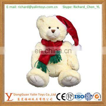 Smiling teddy bear christmas teddy bear plush toy