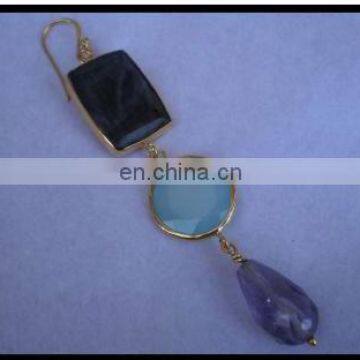 Elegant Gem Stone Hook Earring