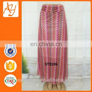 In stock Items hollow out colorful african print maxi skirt long skirt