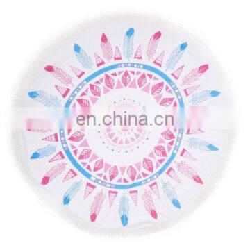 China wholesale plain beautiful round beach towel