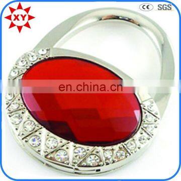 Fashion crystal handbag red stone bag hanger