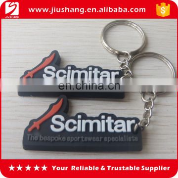 black custom 3d embossed pvc keychain for men