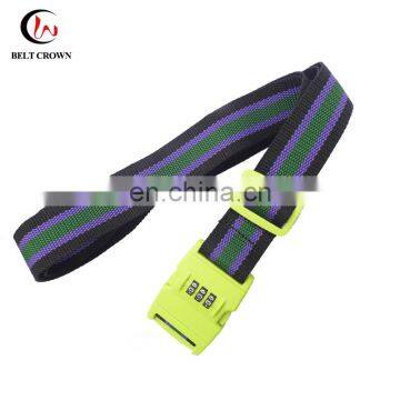 Travel Accessories Cutom Logo Polyester Woven Luggage Bag Strap With Plastic Belt Buckle photo-4
