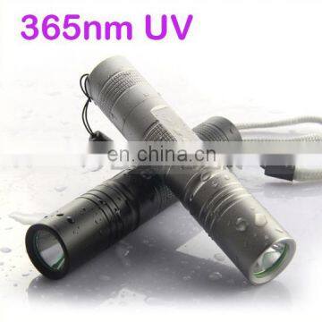 LED Ultraviolet 5W UV 365nm Flashlight Mini Straight UV Flashlight