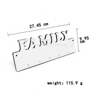 Sublimation MDF Key Holder With FAMILY Words photo-2