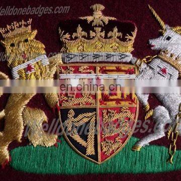 Best price for blazer crests, hand embroidery family crest blazer badges,blazer badge family EB-157