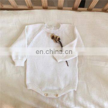 Baby autumn and winter girl's knitting one piece cute foreign style sweater creeper