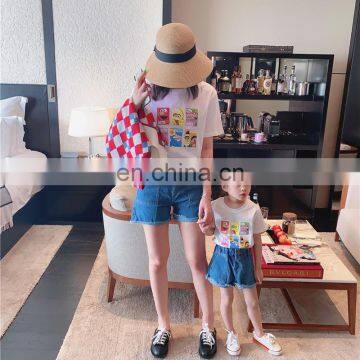 New Fashion Design Lotus Leaf Vintage High Waist Children'S Denim Shorts For Girls photo-4