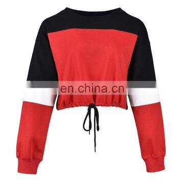 Streetwear Women Pullover Hoodie, Gym Crop Top Hoodies