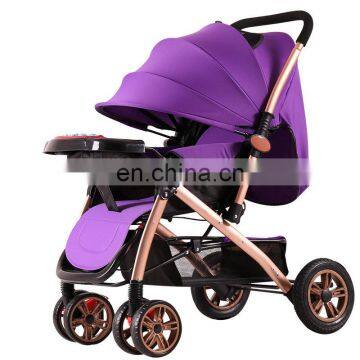 Hot Sale High Landscape Baby Stroller Lightweight Foldable Pram Pushchair photo-5