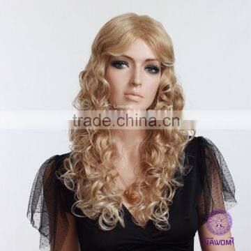 3010B Cheap Long Wave Synthetic Lady Stars Hair Wig photo-3